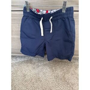 Vineyard Vines Target Boys Navy Blue Shorts XS 4/5 Elastic Waist Whale Logo